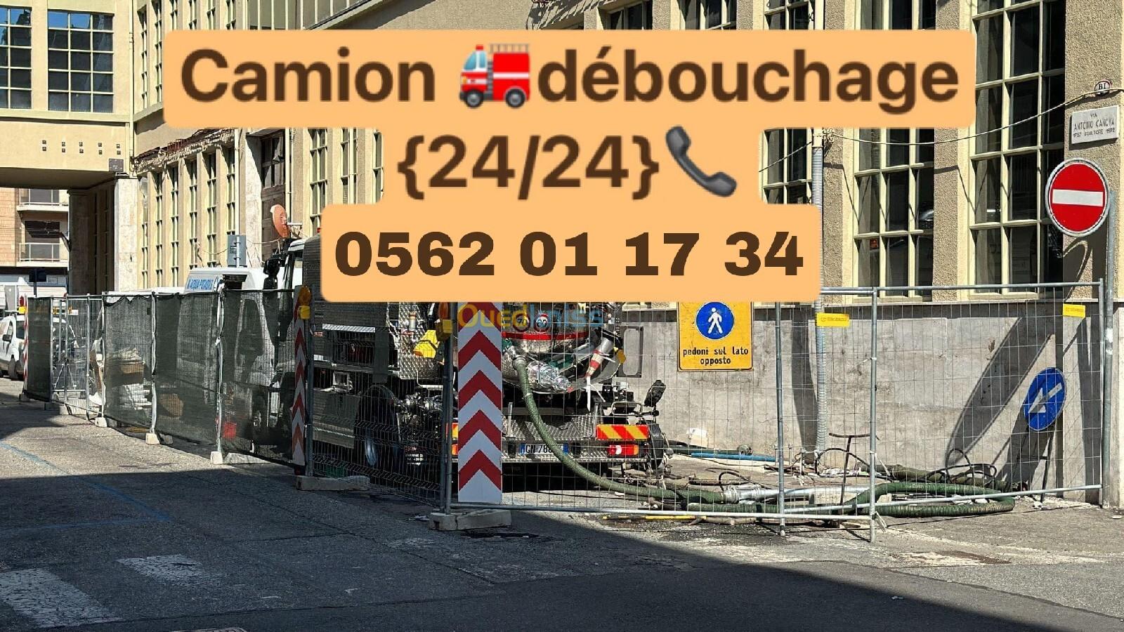 Camion vidange débouchage 