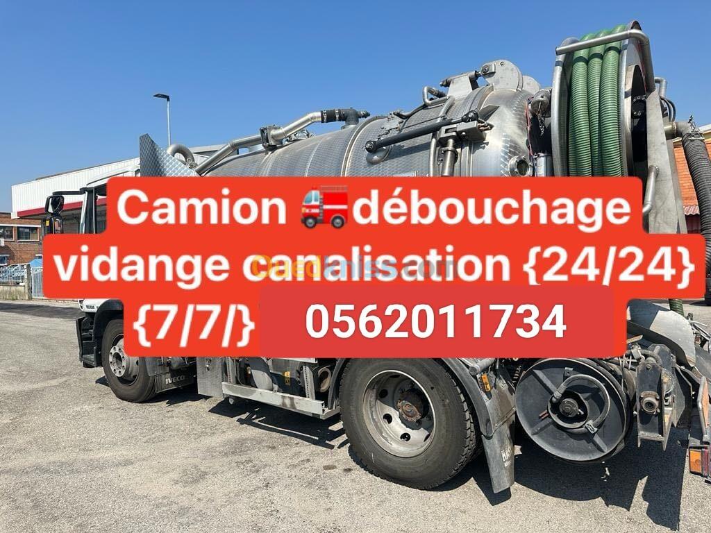 Camion vidange débouchage 