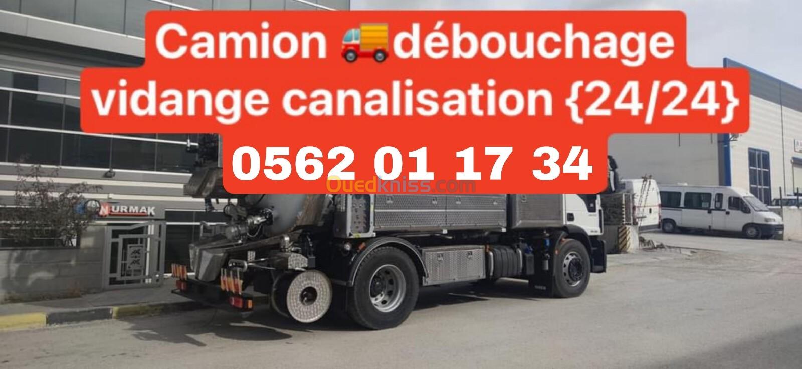 Camion vidange débouchage 