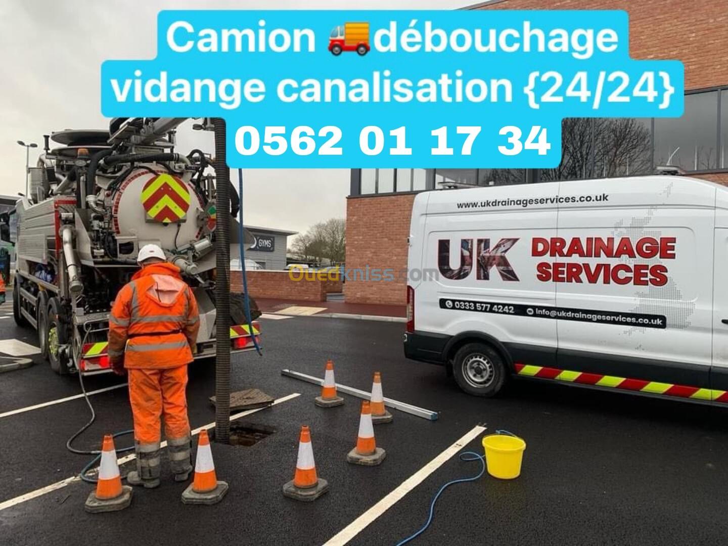 Camion vidange débouchage 