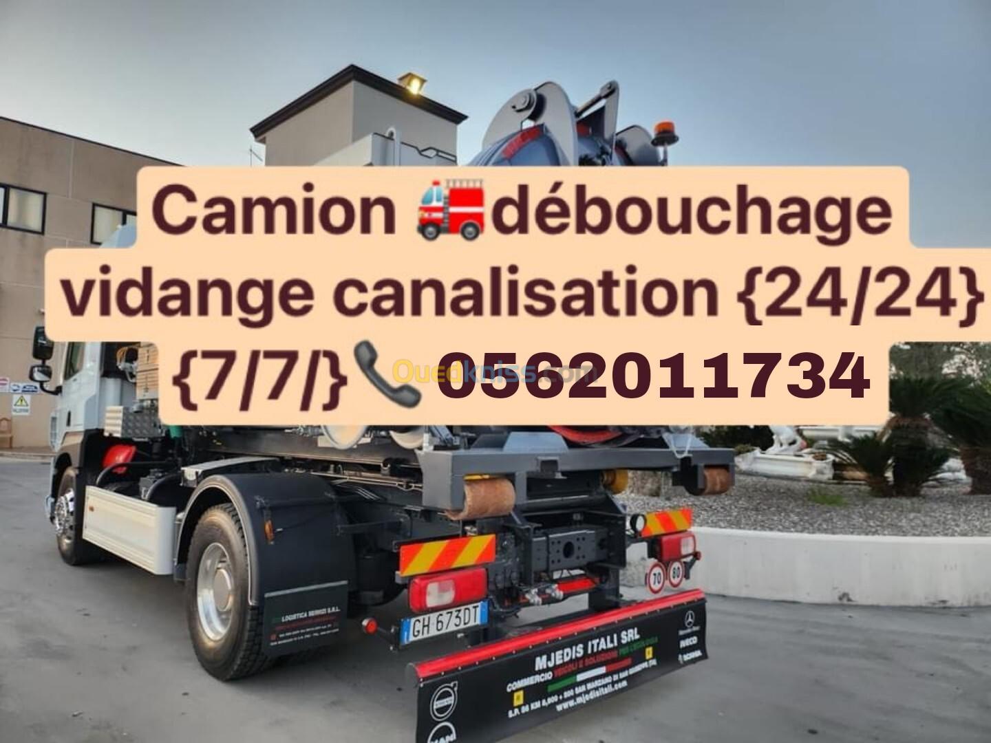 Camion vidange débouchage 