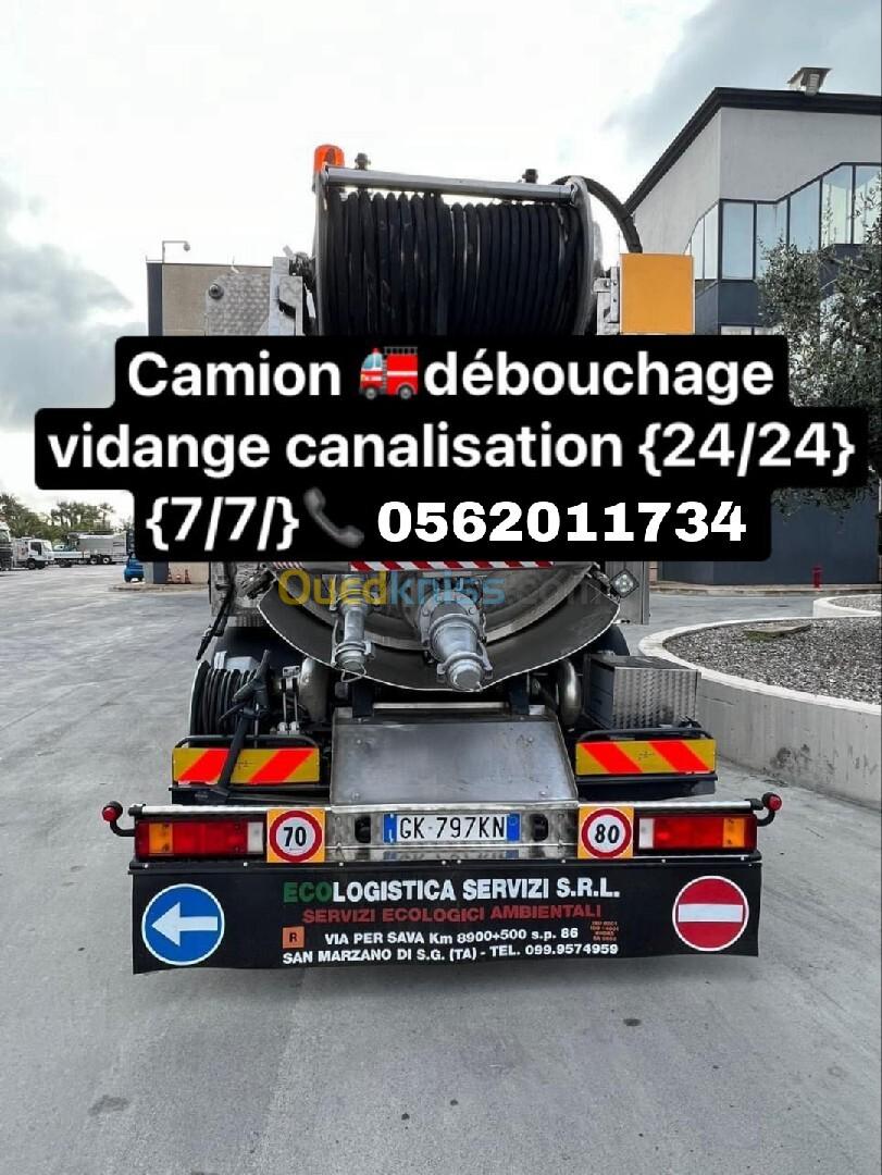 Camion vidange débouchage 