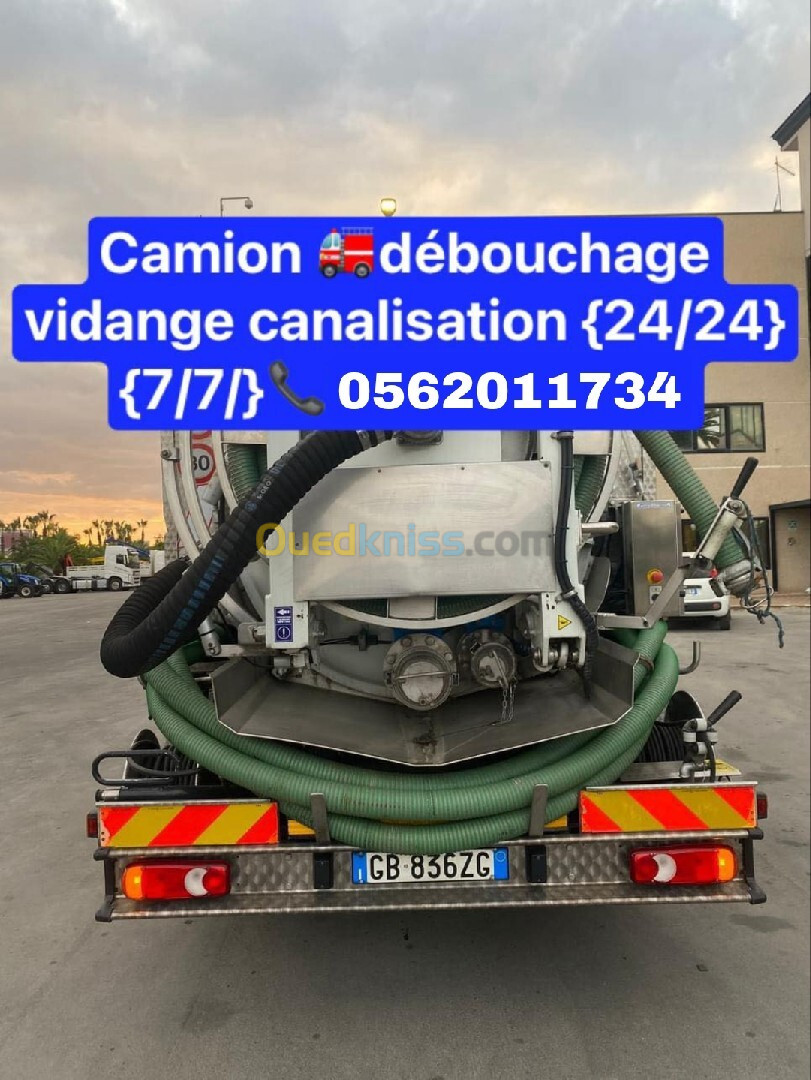 Camion vidange débouchage 