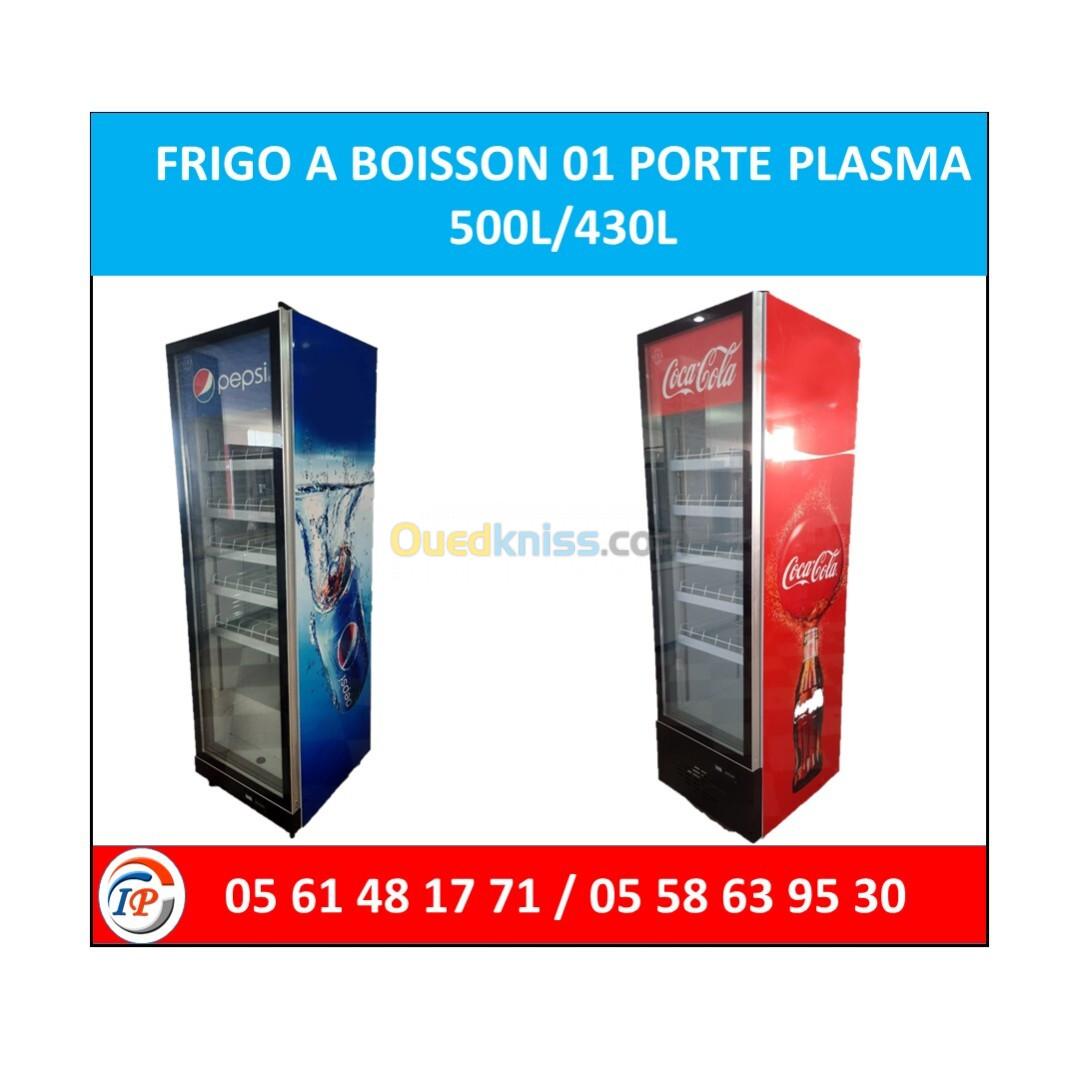 FRIGO A BOISSON 01 PORTE PLASMA  500L/430L