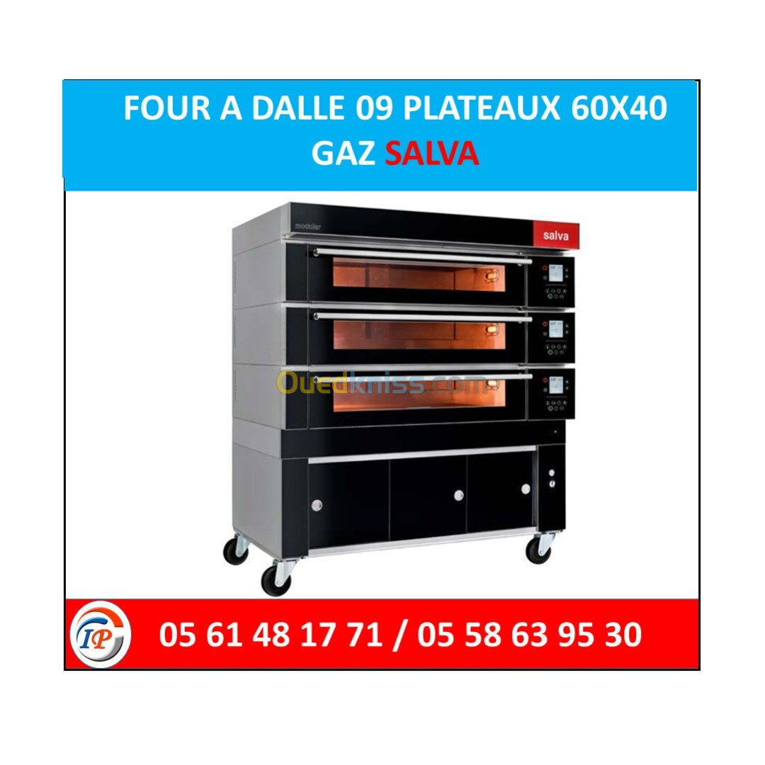 FOUR A DALLE 09 PLATEAUX 60X40 GAZ SALVA 