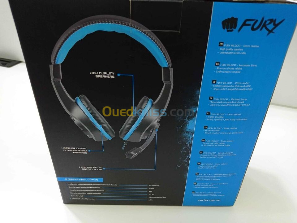 Casque gamer fury