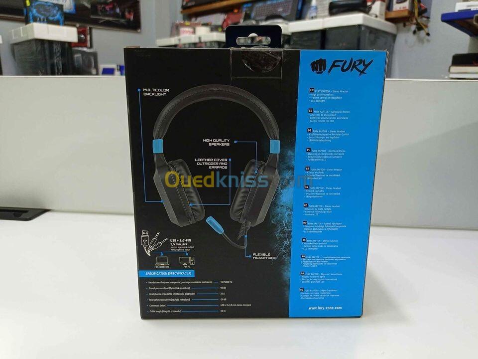 Casque gamer fury