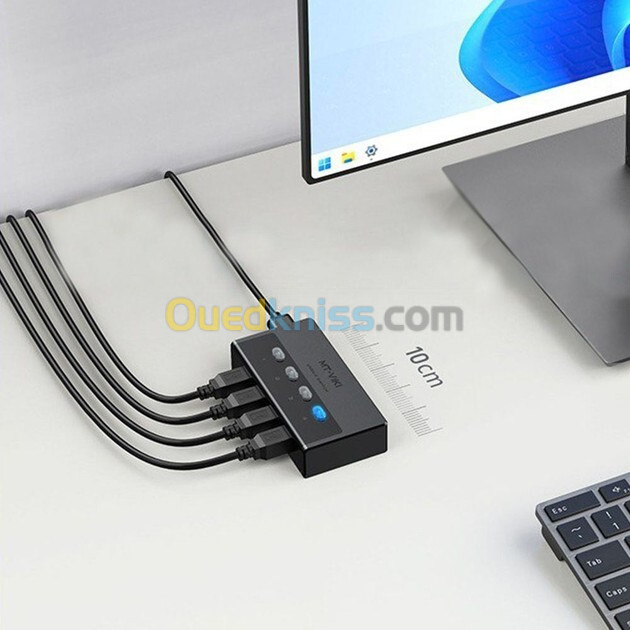 swith/commutateur HUB USB2.0 à 4 ports pour une imprimante