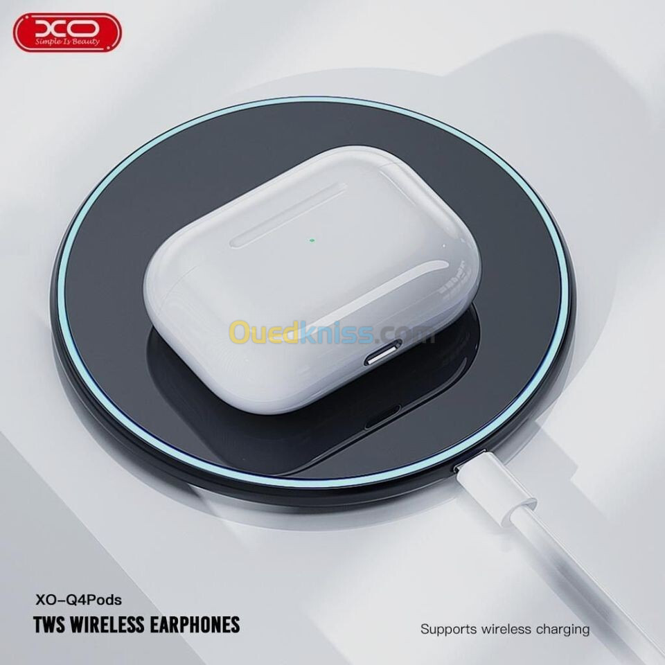 Casque Bluetooth XO Q4 Pods (configuration complète de 4e génération avec capteur d'oreille)