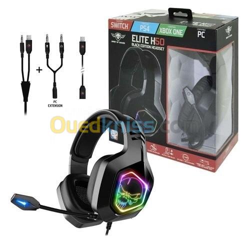 Casque avec fil Spirit_of_Gamer Elite-H50 Artic Edition/Black Edition