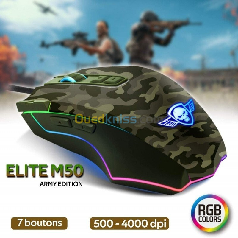 Souris Gaming Spirit Of Gamer Elite-M50 (Army Edition)