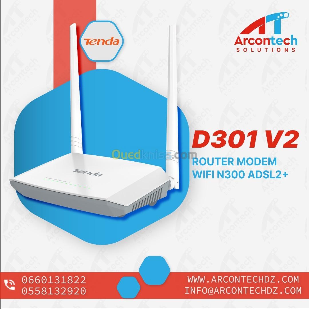 Tenda D305 Modem Routeur sans fil 300N USB 4 Antennes