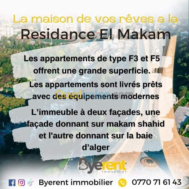 Vente Appartement F3 Alger Belouizdad