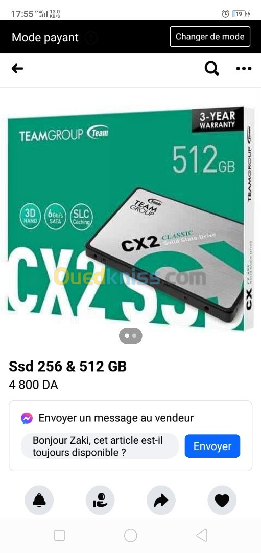 SSD 256 & 512 GB