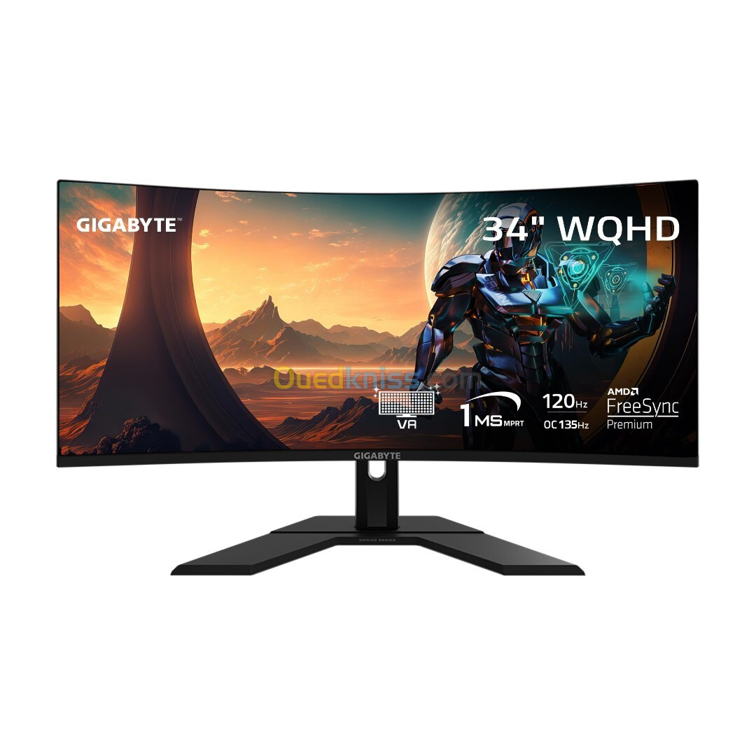 ECRAN GIGABYTE GS34WQC GAMING WQHD 1MS 120HZ CURVED 34"