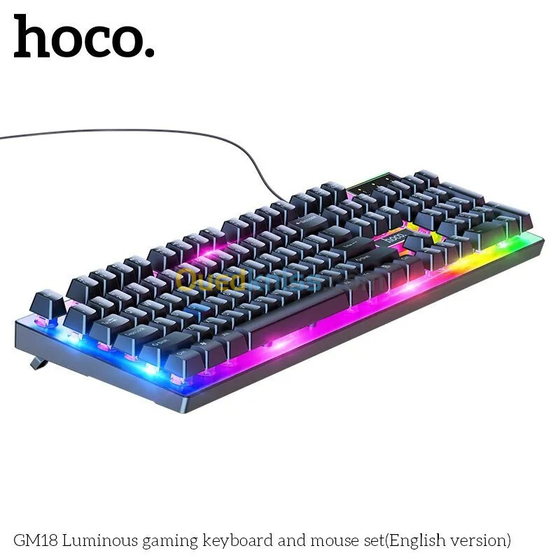 COMBO CLAVIER SOURIS GAMING HOCO GM18 RGB