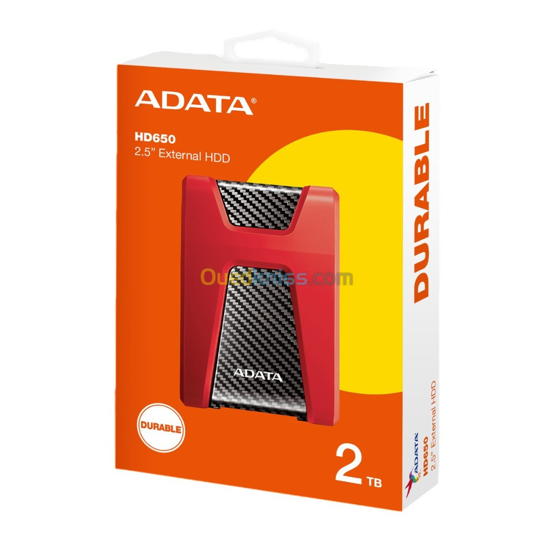 DISQUE DUR EXTERNE ADATA 2TO HD650 DURABLE USB 3.2