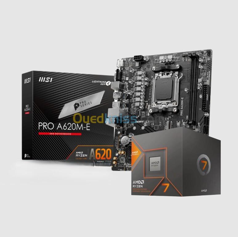 KIT UPGRADE RYZEN 7 8700G + CARTE MERE MSI PRO A620M E DDR5