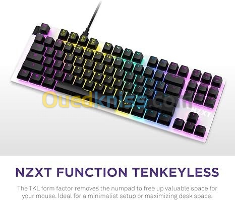 CLAVIER NZXT FUNCTION TENKEYLESS MECANIQUE WHITE