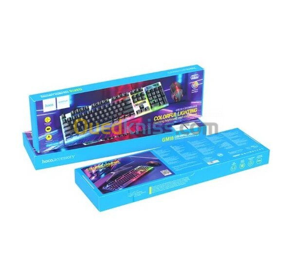 COMBO CLAVIER SOURIS GAMING HOCO GM18 RGB