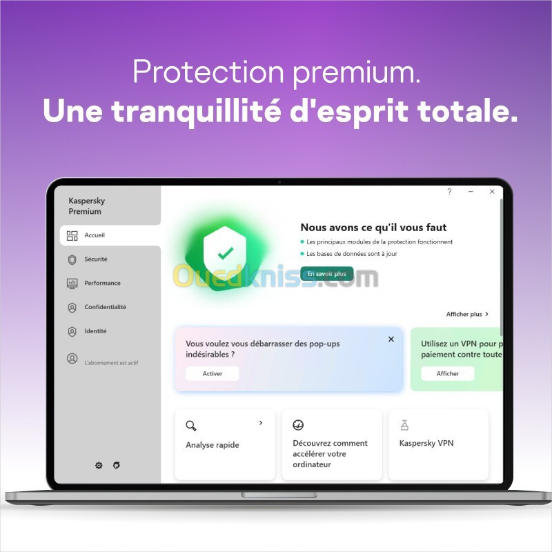 ANTIVIRUS KASPERSKY PREMIUM 3 APPAREIL TOTAL SECURITY VPN