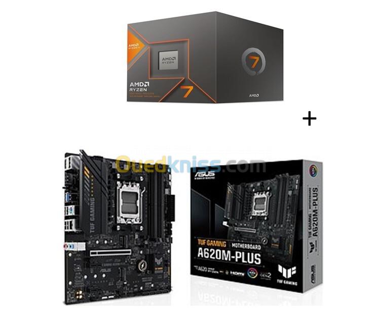 KIT UPGRADE RYZEN 7 8700G + CARTE MERE ASUS TUF GAMING A620M PLUS 