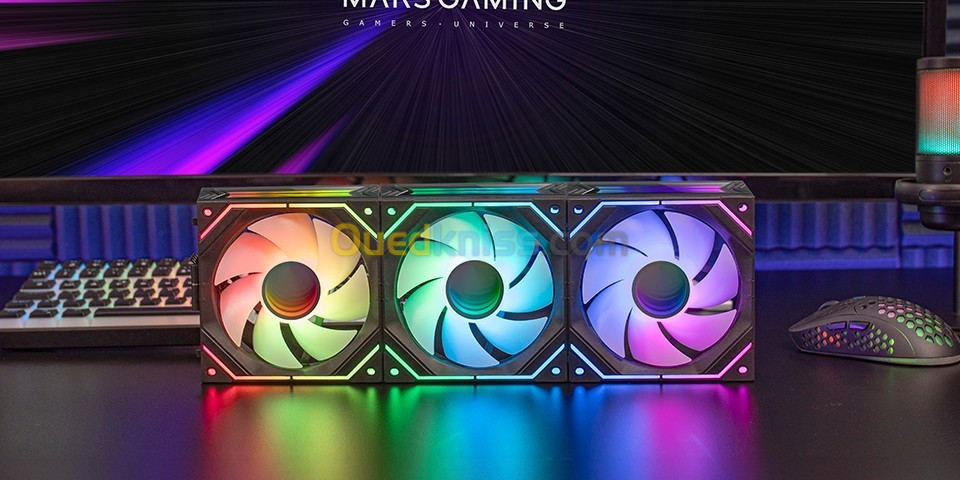 PACK VENTILO MARS GAMING MF-LINKFINITYKIT 3FAN BLACK