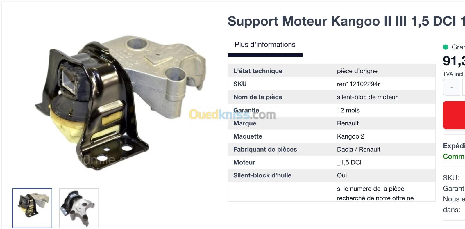 Support moteur Kangoo 1.5 DCI