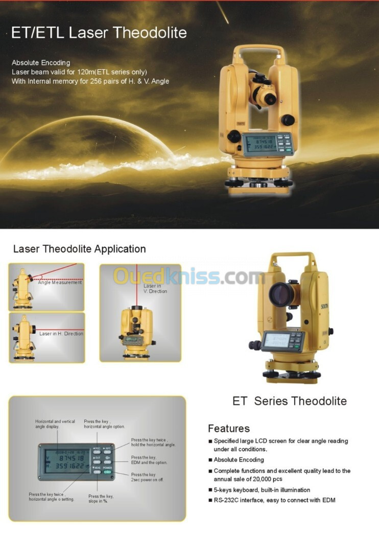 Appareil Topographique Théodolite SOUTH