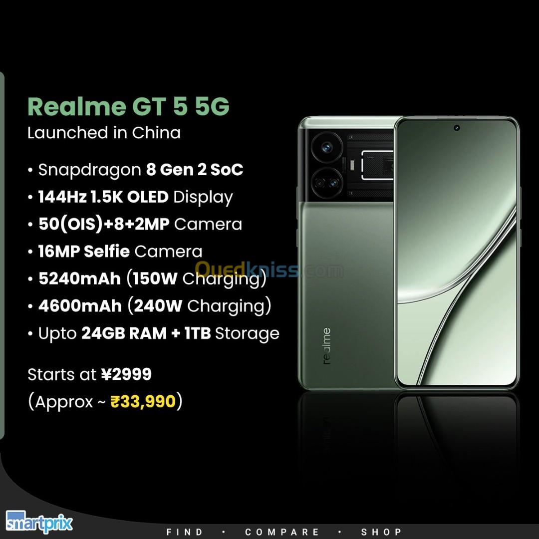 在庫のみ特価 SiMフリー realme GT5 16GB 512GB シルバー