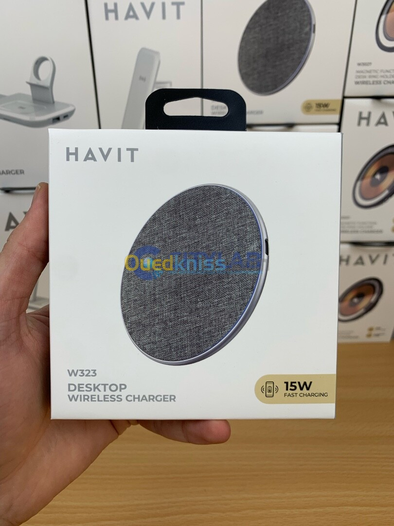 Chargeur HAVIT W323 WIRELESS 15W NFC 12v 2a / 9v 2a / 5v 2a  (compatible avec 10w 7.5w et 5w) 