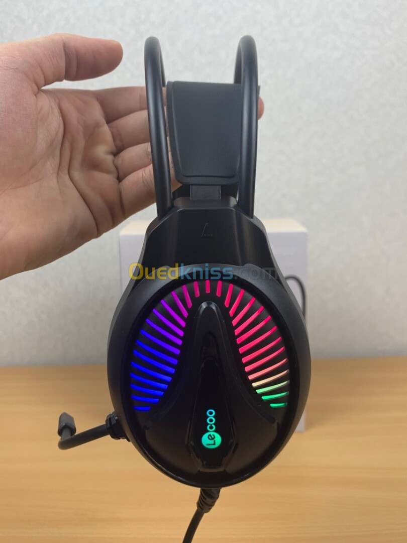 Casque + Microphone LECOO HT407 Gaming RGB Original LENOVO Fiche USB