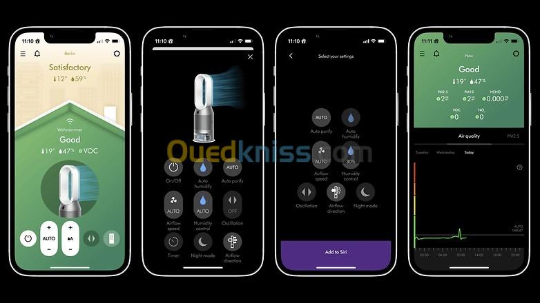 Purificateur DYSON 3EN1: PURIFICATEUR D'AIR VENTILATEUR HUMIDIFICATEUR PH04