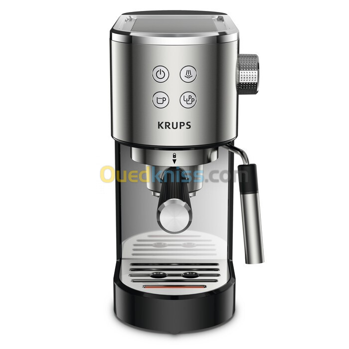 Krups Machine a cafe VIRTUOSO AUTOMATIQUE INOX - 15 BARS - 1L - BUSE VAPEUR