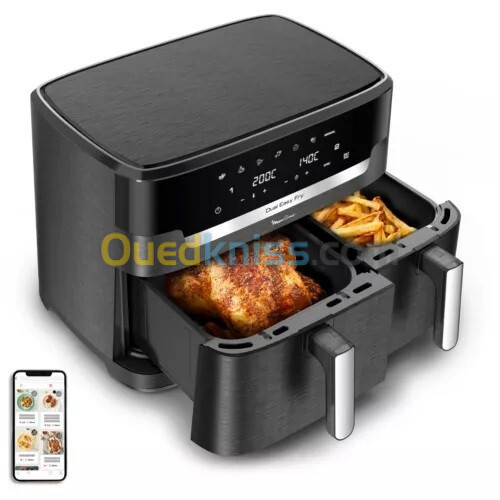 Moulinex Friteuse sans huile 11 L-2700W- XXL DUAL EASY FRY EZ942HF0 Noir