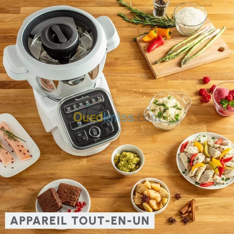 Robot de cuisine MOULINEX COMPANION XL HF80DB10-4,5L-12 programmes - 1550W