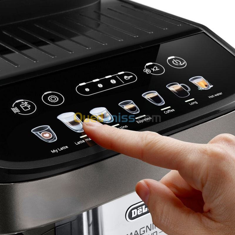 Machine a cafe broyeur capuccino DELONGHI magnifica evo FEB2981TB TITANE- 15 BARS - 7 BOISSONS