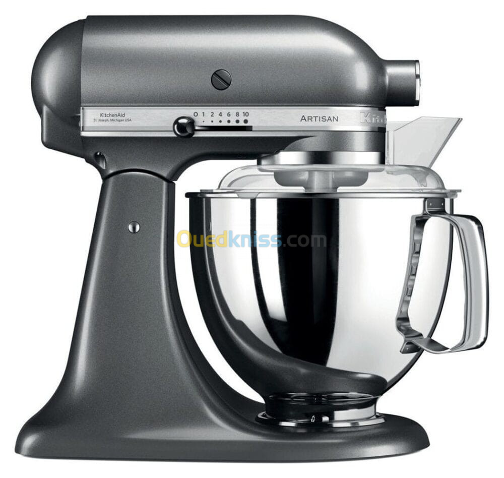 Robot PETRIN KITCHENAID  Artisan GRIS SOURIS 2 BOLS- 300W- 4,8L- 5Ksm175PSEMS