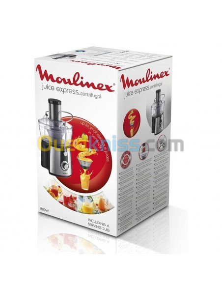 Presse jus Moulinex Juice Express JU550D10 800 W 1.4 L 2 Vitesses Noir/Argent