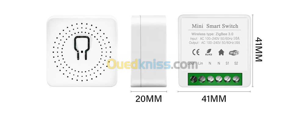 interrupteur connecté Zigbee Tuya Mini Smart Switch 16A