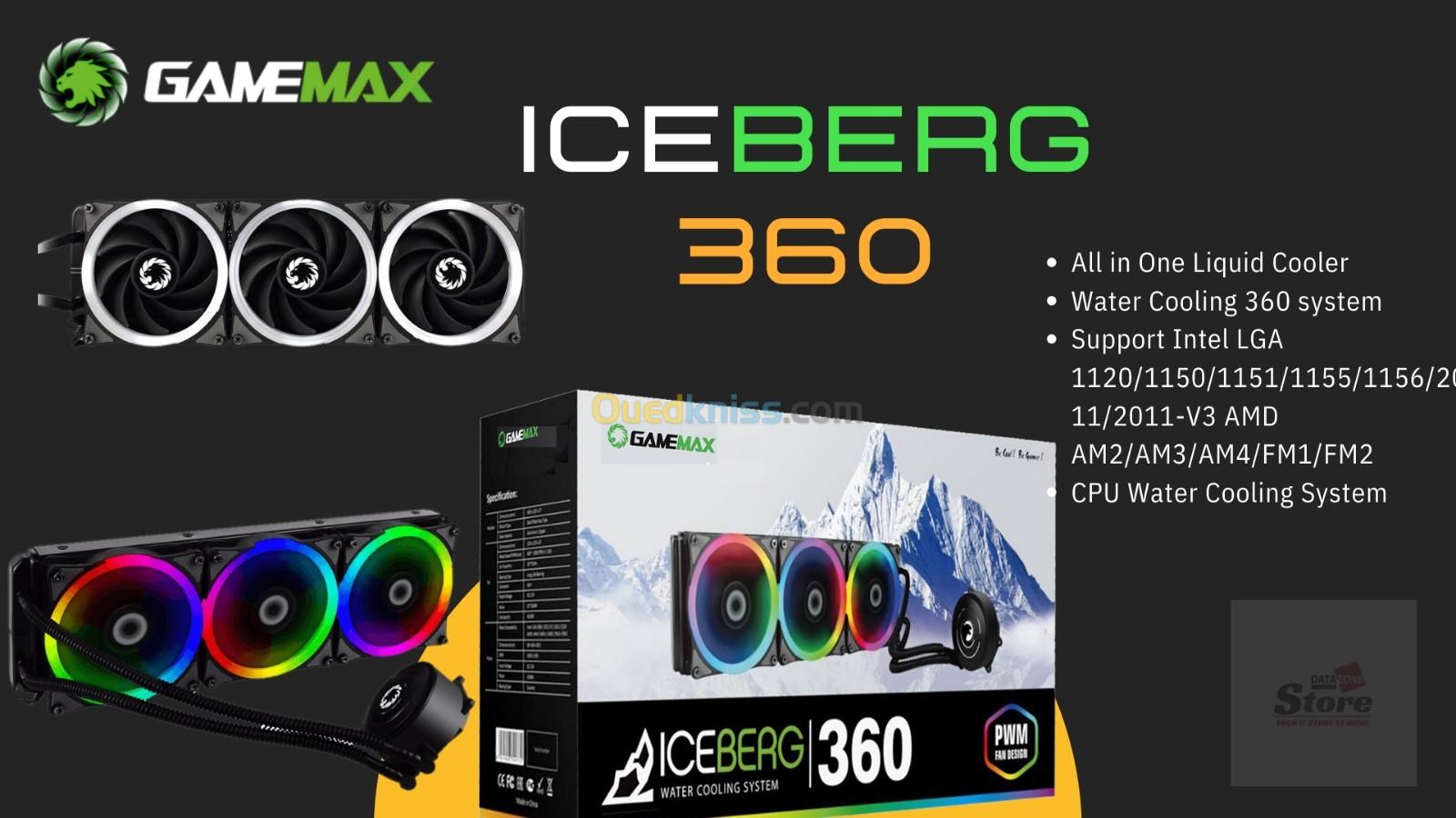 WATERCOOLING Refroidisseur GameMax Iceberg 120/360 RGB