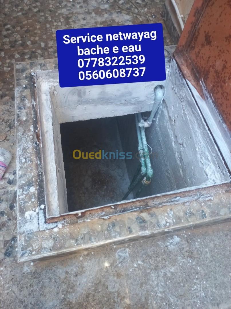 Nettoyage bache e eau 