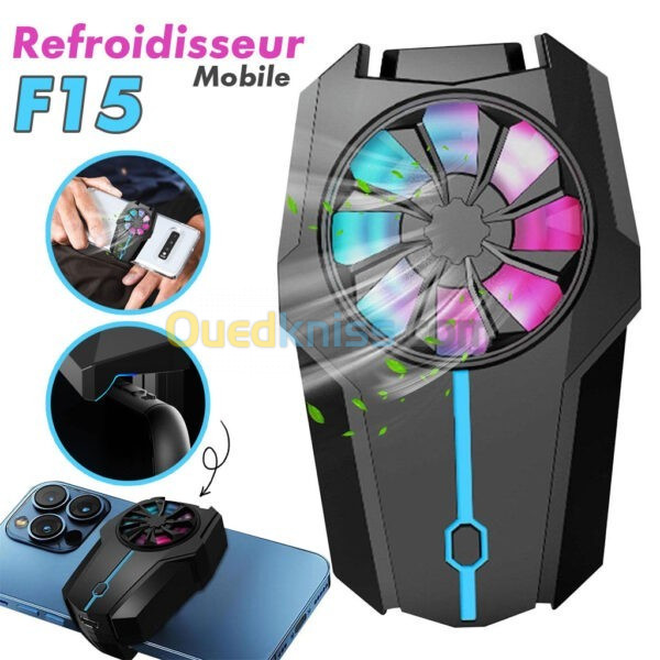 Refroidisseur de téléphone portable ventilateur de refroidissement réglable à 3 vitesses