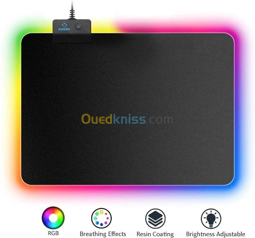 TAPIS DE SOURIS GAMING GMS-WT-5 LUMINEUX RGB 