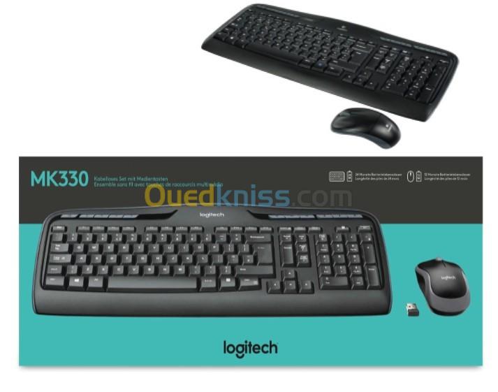 CLAVIER ET SOURIS SANS FIL LOGITECH MK330