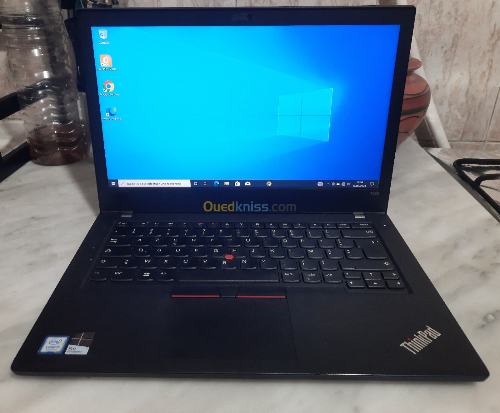 LAPTOP LENOVO THINKPAD T480 I5-8250U 8EME 512 HDD 8GB RAM 14" Full HD