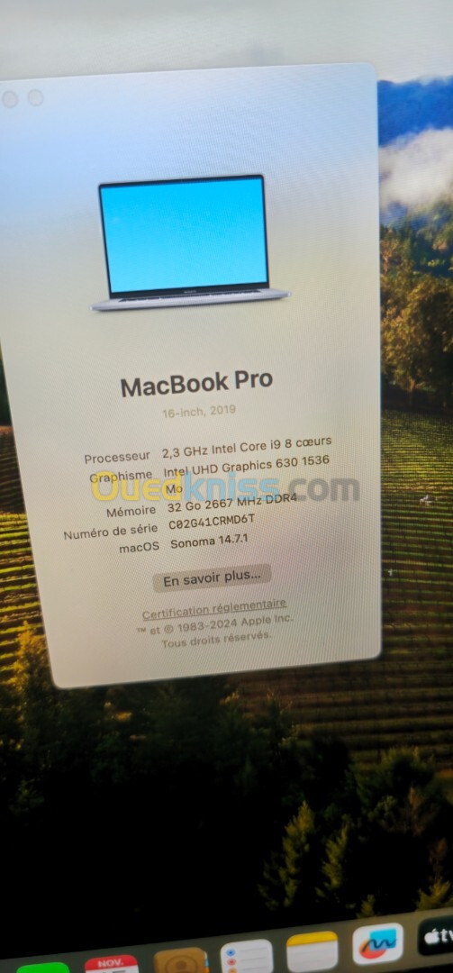 Mackbook pro 2019 touch bar