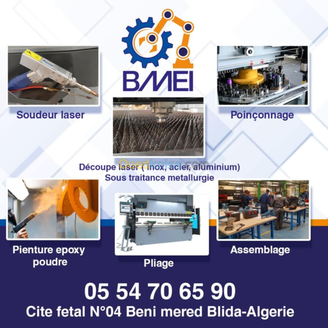 Découpe laser plaige soudeur peinture époxy 