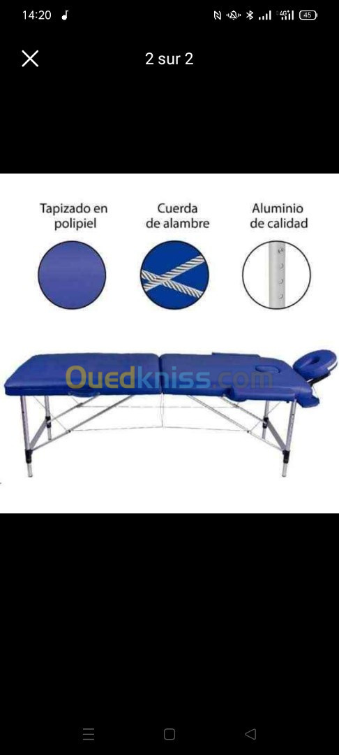 Table de massage pliante 