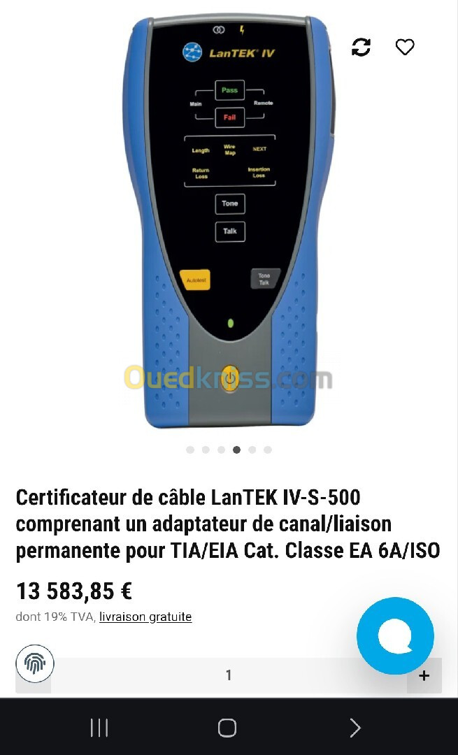 Certificateur de réseau  LanTEK-IV 500 